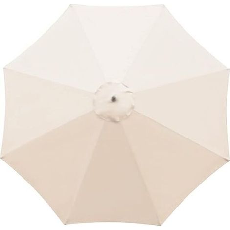 Grand auvent de rechange pour parasol de terrasse de 3 m à 8 baleines pour table d'extérieur, parasol de marché de rechange pour cour, jardin, plage, piscine, terrasse (auvent uniquement) (1/5)