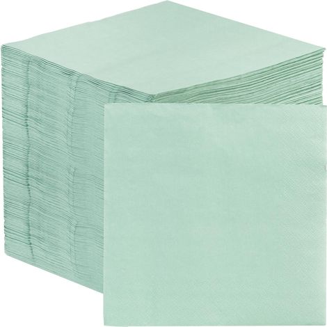 Table Fun 100 x Tovaglioli di Carta Verde Salvia Morbido  2 veli 33 cm  Tovaglioli Monouso per Feste per Matrimoni, Baby Shower, Addii al Nubilato e Battesimi (1/4)