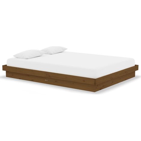 Maison Exclusive - Giroletto senza Materasso Ambra Doppio in Legno Massello