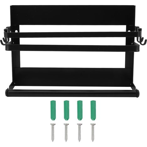 Support à épices magnétique pour réfrigérateur, organisateur de réfrigérateur magnétique pliable fixé au mur (Single Layer) (1/5)