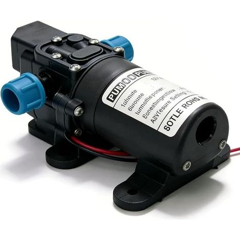 Pompe à eau auto-amorçante 12 V CC avec pressostat, pompe à eau à membrane auto-amorçante 60 W 4,5 L/min pour arrosage de jardin, caravanes, bateaux, camping-car, pelouse (1/5)