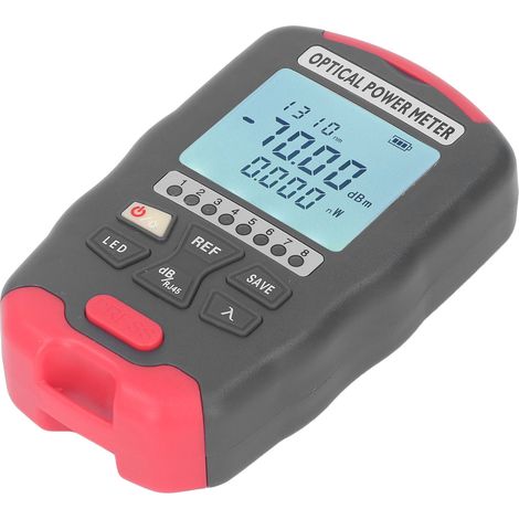 Kit d'outils pour fibre optique FTTH avec stylo lumineux rouge de 50 km, wattmètre optique, pince coupante, pince à dénuder, pince de serrage et clé. (1/5)