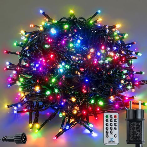 Guirlande lumineuse LED pour intérieur et extérieur - Blanc chaud - Fonctionne avec prise - Idéal pour Noël, fête, mariage (couleur, 30M/300) (1/5)