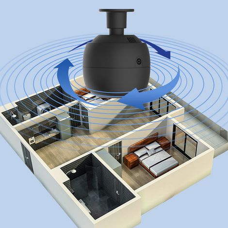 Diffusore di oli essenziali da parete Bluetooth, aromaterapia, umidificatore silenzioso, in ABS con nano-atomizzazione, ideale per hall di hotel, spa e saloni di bellezza. (1/4)