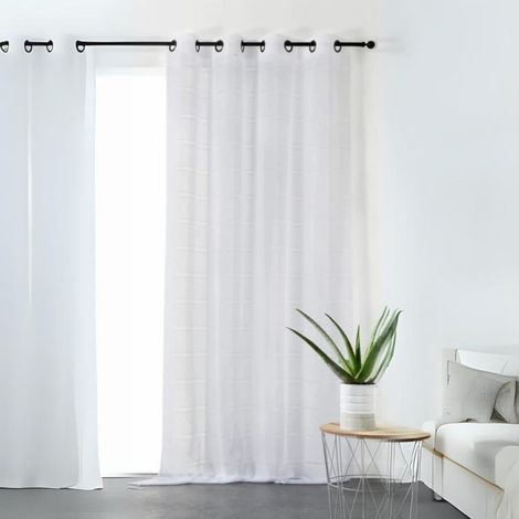 Voilage tamisant Tamise Blanc 140x240 cm (1/3)