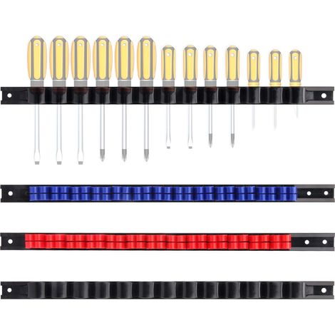 Lot de 4 organiseurs de tournevis et de clés, porte-outils à main, support de clé en plastique avec clips (1/5)