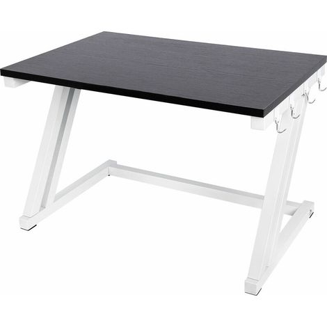 Support Micro-Ondes - Étagère Comptoir 2 Niveaux - Bois et Acier Carbone - 57 x 38 x 38 cm - Marron - 1 Pièce