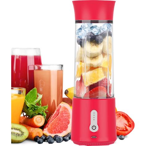 Blender Portable - Rechargeable USB - 6 Lames - Verre Alimentaire PC - 400 mL - 150 W - Pour Sport Voyage Extérieur (1/5)