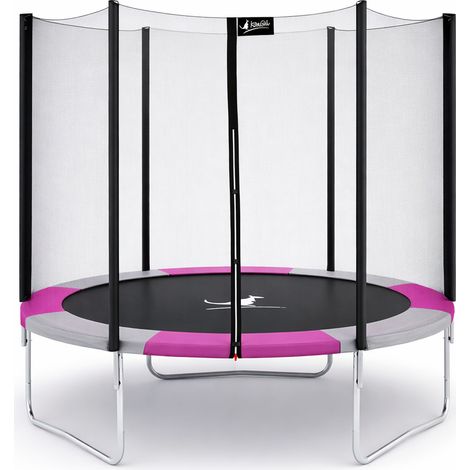 Trampoline rond Ø250cm avec filet de sécurité – Structure en acier galvanisé – Tapis de saut renforcé en PERMATRON – Ressorts 140mm, 48 pièces – Kangui