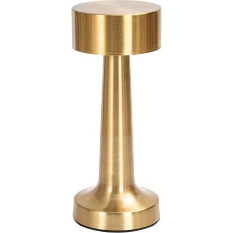 Lampe à poser sans fil LED 3W – Autonomie 24h – Variateur tactile 3 niveaux – Design en aluminium – Couleur or (1/5)