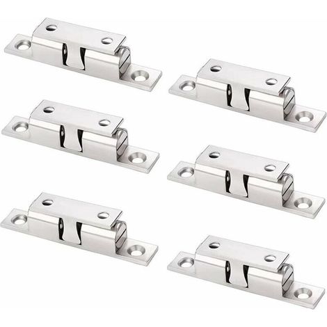 6 Pack Réglables Cuivre Aimants Loqueteaux Magnétiques avec Vis Double Loqueteau à Billes pour Placard Cabinet Meubles Armoire(Argent) (1/5)
