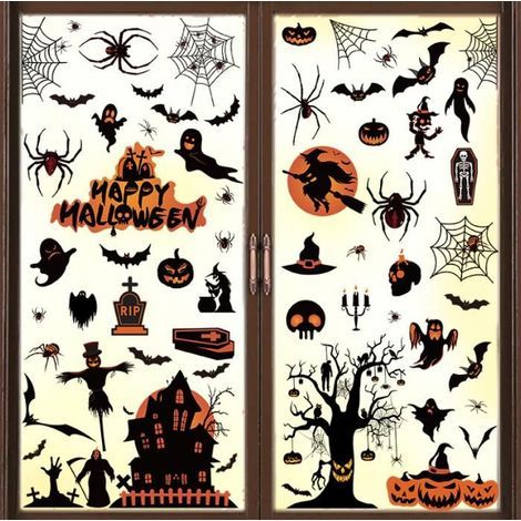 Halloween Window Sticker, Removable & Reusable Electrostatic Decorations (1/5)