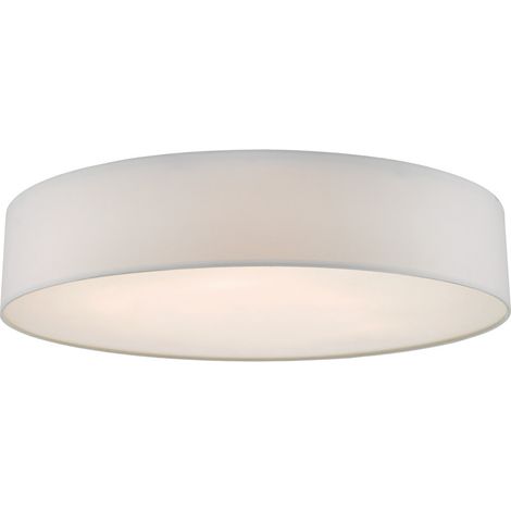 DAR CIERRO - Plafonnier cylindrique affleurant ivoire, 6x E27 (1/5)
