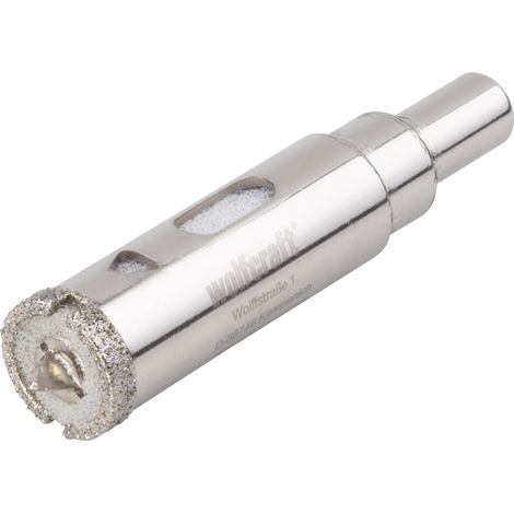 wolfcraft - Trépan Diamant pour Carrelage - Diamètre 18 mm - Profondeur de coupe 45 mm, avec Foret de Centrage - réf. 5920000