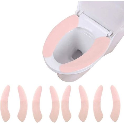 Couvre siège de toilette universel autocollant chaud et épais pour WC avec fixation electrostatique confort et hygiène au quotidien (1/5)