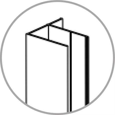 Profilo a muro per box doccia cromato alluminio mod. galileo MOBO