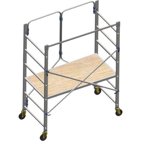 Facal – Échelle en aluminium pliante 198 cm – Charge maximale 150 kg – Dimensions 150x75 cm – Corps unique avec articulation et verrouillage instantané (1/4)