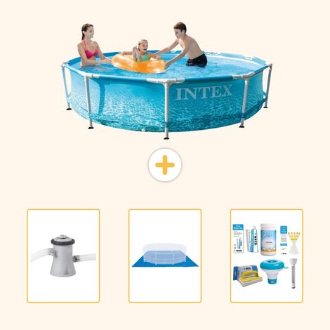 Intex Piscine Tubulaire Ronde - 305x76 cm - 4-pièces S21322