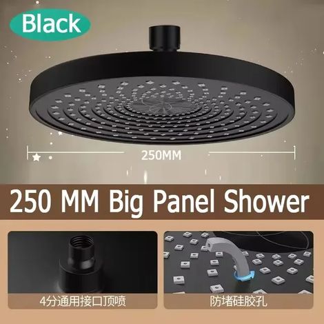 (Douche de plafond B) Nouveau pommeau de douche rond de 30 cm (12 pouces) à effet pluie, jet supérieur haute pression, accessoire de salle de bain (1/5)