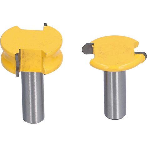 2-teiliges Fräser-Set, Bogen-T-förmig, Metallfräser, Kantenfräser-Set für Holzbearbeitung, 1/2 Zoll