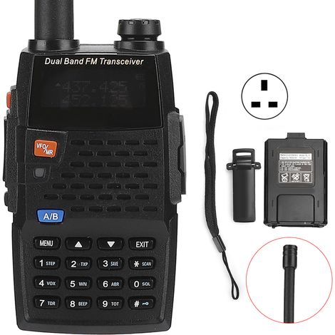 Talkie-walkie UV-F9+ Marin IP67 Étanche Bande UHF/VHF Double Fréquence Radio Bidirectionnelle (100-240V) Prise UK (1/5)