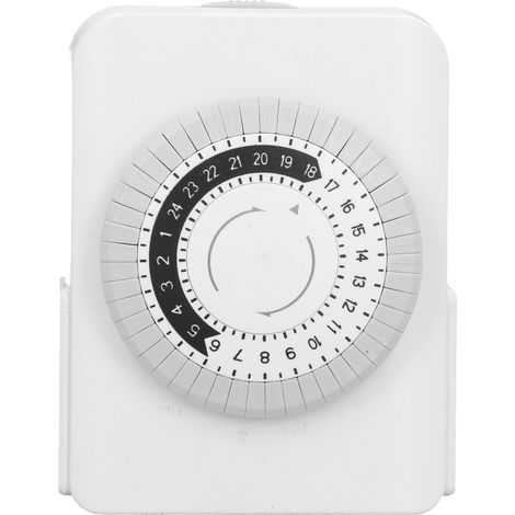 24h prise minuterie mécanique 15A, programmateur électrique intelligent prise temporisée US standard 125V 60Hz (1/5)