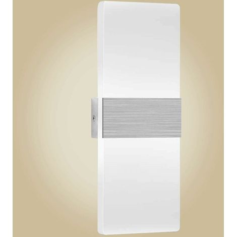 ZOLGINAH Applique Murale LED Interieur 12W Blanc Froid 6000K, Lampe Murale Interieur en Acrylique Aluminium, Luminaire Mural Couloir 750LM Eclairage pour Salon Chambre Chevet Couloir Escalier (1/5)