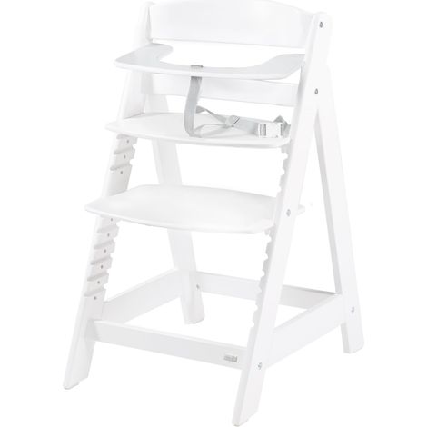 roba Seggiolone Pappa per Bambini e Neonati Sit Up Click 'N' Flex - Evolutivo - Robusto ed Ergonomico - Legno Laccato Bianco (1/5)