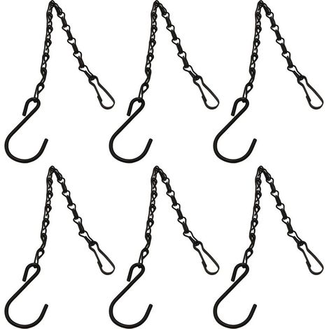 Lot de 6 crochets de 50 cm pour fauteuil suspendu - Chaîne de suspension pour pot de fleurs suspendu - Chaîne à maillons (1/5)
