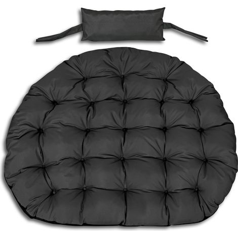 Gartenkissen 120 cm für Hängesessel Storchennest, wasserdicht, schwarz