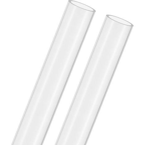 2-Pcs Tuyau Rigide En Acrylique Transparent, 19mm[0.75"] ID x 23mm[0.91"] OD Tube Rond En Plastique Pour Systeme De froid Par Eau/Lampes/Fontaines [305mm/12IN] (1/5)