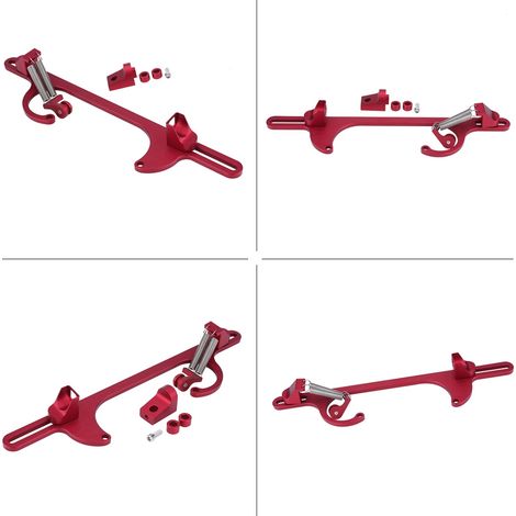 Support câble de gaz aluminium massif pour carburateur Holley série 4150 & 4160 rouge (1/5)