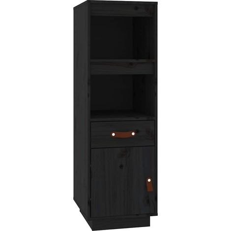 Maison Exclusive - Aparador alto de madera maciza de pino negro 3 (1/5)