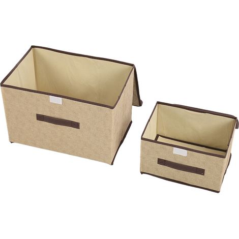 6er-Set faltbare Kleideraufbewahrungsboxen aus Vliesstoff mit Deckel, weiß (1/5)