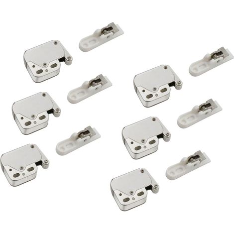 Ferme-portes de placard robustes en acier et amortisseurs nylon (1/5)
