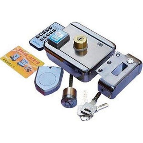 Serrure électrique motorisée 12V avec lecteur de badge intégré BTC4 EM