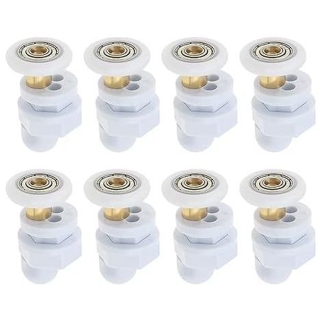 CSPARKV 23mm Pack of 8 Ultra Quiet Glass Sliding Shower Door Rollers Runners Wheels for Shower Door, Steam Room (1/5)