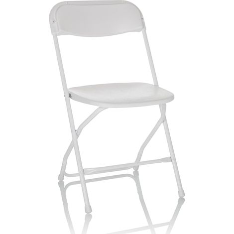 Besucherstuhl / Klappstuhl TUDELA XXL W Kunststoff weiß hjh OFFICE (1/5)
