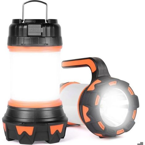 Lanterne LED rechargeable - 1000 lumens - 3600mAh - 6 modes d'éclairage - Étanche IPX4 - Câble USB inclus HBCL (1/4)