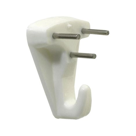 ganci per quadri a 3 chiodi in plastica bianca 3 pz.