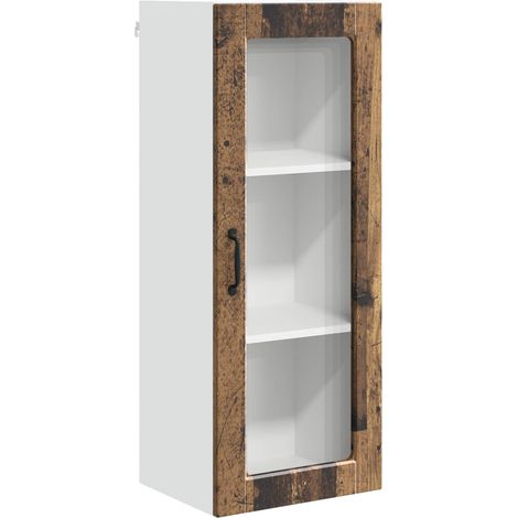 Maison Exclusive - Armario de vidrio para pared PORTO Madera viej