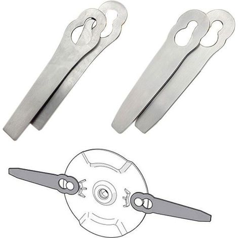 Lames métalliques de tondeuse à gazon sans fil, couteau de coupe à lame de rechange, argent 5 pcs-grand diamètre de trou 12 mm (1/5)