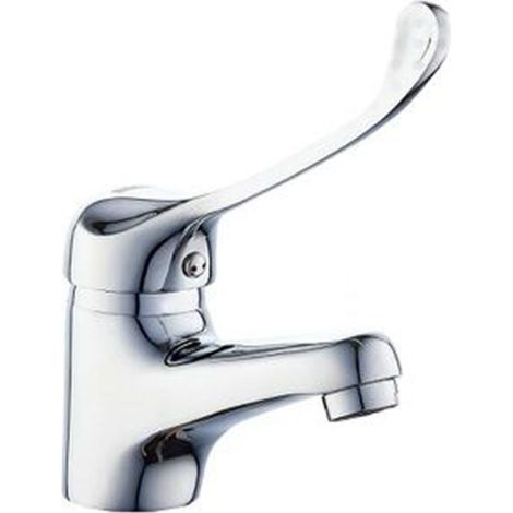 TRADE SHOP - Miscelatore Rubinetto Bagno Per Lavandino Lavabo Ottone Cromato Clinica 69205 - (1/3)
