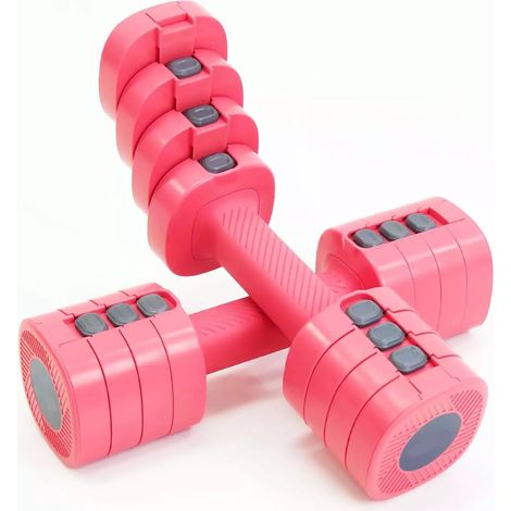 Set Manubri Regolabili Set 2 Pesi da 1 a 2,5 Kg Rosa (1/5)