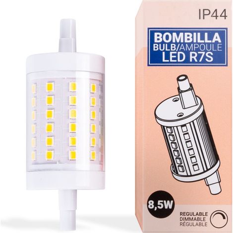 Barcelona Led – Ampoule LED R7S 78mm dimmable 1100lm 8,5W blanc neutre – Indice de protection IP44 – Durée de vie 25 000 heures (1/7)
