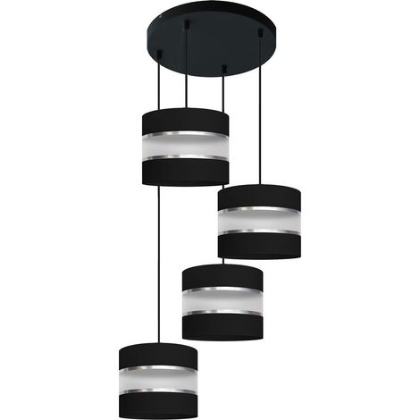 Helam HELEN Plafonnier Suspendu Cluster Noir, Argent 35cm (1/2)