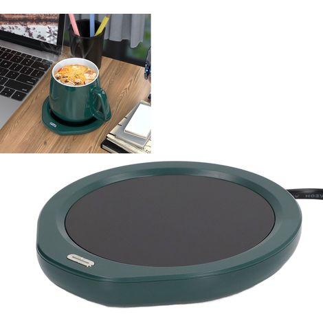 Sous-tasses isothermes/support pour tasse à café/coussin thermique/chauffe-tasses/chauffe-tasses/chauffe-tasses de bureau/chauffe-tasses à thé/chauffe-tasses de bureau, norme européenne 220 V, vert (1/5)