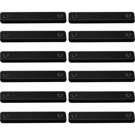 Lot de 12 aimants pour moustiquaire ou rideau, clips magnétiques autocollants pour porte ou fenêtre - Noir - Linxor (1/5)
