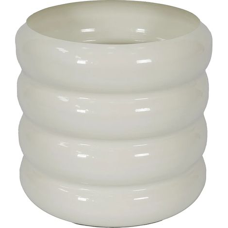 Portavaso in metallo D. 32 x H. 30 cm Crema - LUMOZA (1/3)