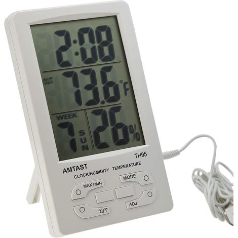 Digitale Thermometer für drinnen und draußen, Hygrometer, Luftfeuchtigkeit
